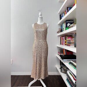 Lauren Midi beautiful gold sequin gown size 10